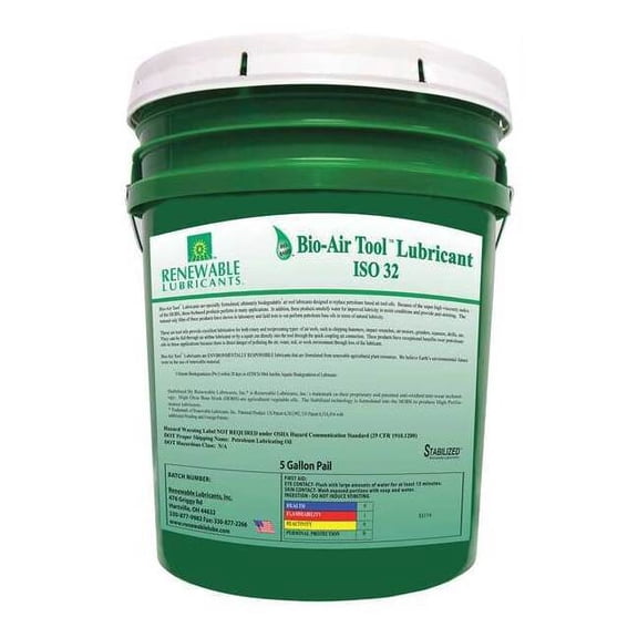 Biodegradable Air Tool Oil, 5 gal. 83114