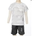 thumbnail image 2 of ranrann Boys Soccer Sports Training Uniforms Kids Youth Athletic Football Jersey Shirt and Shorts Kit White 90, 2 of 6