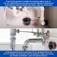thumbnail image 5 of Manguito de goma para sifón de lavabo, 2 unidades, DN 30/40, para tubo de desagüe DN40 HT int. Tubos ext. de Ø 40mm y 1 ¼". Ø28-32 mm, junta de goma con tapón Ø45 mm, juntas de sifón de profundidad 25, 5 of 5