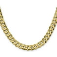 thumbnail image 2 of Avariah Diamonds Solid 10k Yellow Gold 8.5mm Flat Beveled Curb Chain - 26", 2 of 8