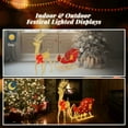 thumbnail image 3 of Christmas Reindeer Sleigh Set Outdoor Decoration Holiday Decor LED Lights,Gold Ktaxon, 3 of 10