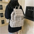 thumbnail image 2 of LHSHID Quilted Backpack for Women Lightweight Puffer Drawstring Padding Hiker Back Pack Travel Backpack College Gym Bag, 2 of 7
