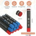 thumbnail image 2 of 12Pcs Lumber Marking Crayons, 2.8" x 0.4" Round Wax Tire Marker Pen Drawing Crayons for Wood Metal(Red/Blue), 2 of 6