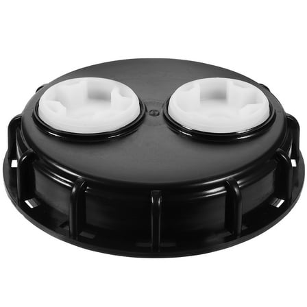 Toyvian Black Plastic Large Bucket Lid with Pour Spout and Draining Hole for Home Use