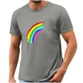 thumbnail image 4 of Busydd Mens Pride Shirt Fashion Cotton Love Heart T Shirts for Man LGBTQ Proud Rainbow Graphic Tees Casual Crewneck Short Sleeve Summer Tops Tshirts Shirts for Men 3XL, 4 of 4