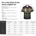 thumbnail image 4 of Picia Boho Owl Gentle Cotton Regular Fit Short Sleeve Casual Hawaiian Shirt for Men-3X-Large, 4 of 9
