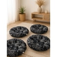 thumbnail image 3 of Vargottam Coussin de Sol - Pouf Rond en Coton de 22 Pouces avec Mousse à Mémoire de Forme, Coussin de Sol Capitonné pour Méditation et Décoration Intérieure - Croquis Jardin Noir, 3 of 7
