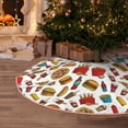 thumbnail image 5 of Rateoe Hot Dog Pizza Pattern Christmas Tree Skirt with Ties , Christmas Tree Decorations, Farmhouse Christmas Decor Xmas Holiday Decorations-36", 5 of 6