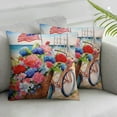 thumbnail image 2 of COMIO  4th of July Blue Bicycle Flower Pillow Covers Summer Ocean Beach Bike with Stars and Stripes American Flags Throw Pillow Cases Independence Day Farmhouse Outdoor Decoration 2pc, 2 of 6
