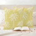 thumbnail image 3 of Outdoor Pillow Covers 20 x 20 Inches, Yellow Palm Tree Waterproof Throw Pillow Cover Set of 2, Summer Botanical Tropical Tree Decorative Square Cushion Covers for Patio/Tent/Couch/Garden, 3 of 9