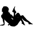 thumbnail image 2 of Sexy Silhouette Woman with Wall Decal by Wallmonkeys Peel and Stick Graphic (12 in W x 7 in H) WM323645, 2 of 4
