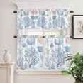 thumbnail image 6 of Spring Flower Curtain Valances Set Watercolor Pink Yellow Floral Wheat Country Kitchen Curtains 36&nbsp;inch Length Rod Pocket Valance and Tiers 3 Piece Set Small Bedroom Bathroom Laundry Decor, 6 of 9