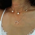 thumbnail image 1 of Xihbxyly Collar Geométrico de Aleación, Diseño Único de Cuentas Multicapa, Metal de Cobre, Resistente a La Decoloración, Ideal para Una Cita, Boda o Como Regalo para Mamá., 1 of 3