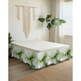 thumbnail image 2 of Sage Green Marble Bed Skirt King Size 16" Drop Green Ombre Artwork Ruffled Wrap Around Bed Skirts Adjustable Elastic Bedskirt Dust Ruffle for King Size Bed, 2 of 7