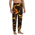 thumbnail image 4 of Kdxio Orange Lightning Pattern Joggers,Sweatpants for Men with Pockets-Small, 4 of 5