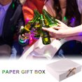thumbnail image 4 of Caja de regalo de 5 uds., caja de recuerdo de papel para cumpleaños, cajas de embalaje de regalo de aniversario de fiesta con cinta, Kits de decoración para fiestas Blanco 16.5 x 16.5 x 8 cm Cateissary HA005885-02, 4 of 6