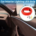 thumbnail image 2 of Cuerda de luz LED EL de 4m Unique Bargains, tira de luz brillante para iluminación interior de automóviles, luz de neón flexible para decoración de automóviles, encendedor de cigarrillos (12v) roja, 2 of 7