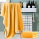 thumbnail image 1 of Toalla de Baño de Algodón Aterciopelado - Secado Rápido, Engrosada, Absorbente de Agua, Sin Pelusa, Tamaño Grande para Adultos (70x140cm), Azul/Rosa/Amarillo/Gris (280g), 1 of 8