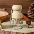 thumbnail image 4 of Brushes Natural Dish Scrubber With Racks Wooden Dishwashing Brush For Washing Dishes Pots Pans And Scrub Brush Multifunctional Cleaning Brush With Rack For Organization, 4 of 4