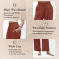 thumbnail image 5 of VDJ High Waist Wide Leg Pants for Women Summer Boho Fashion Cool Palazzo Pants Rustred Dress Pants Size XL, 5 of 9