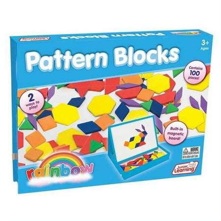 UPC: 0850010476131 | Rainbow Pattern Blocks Magnetic Assorted Colors 100 Pieces
