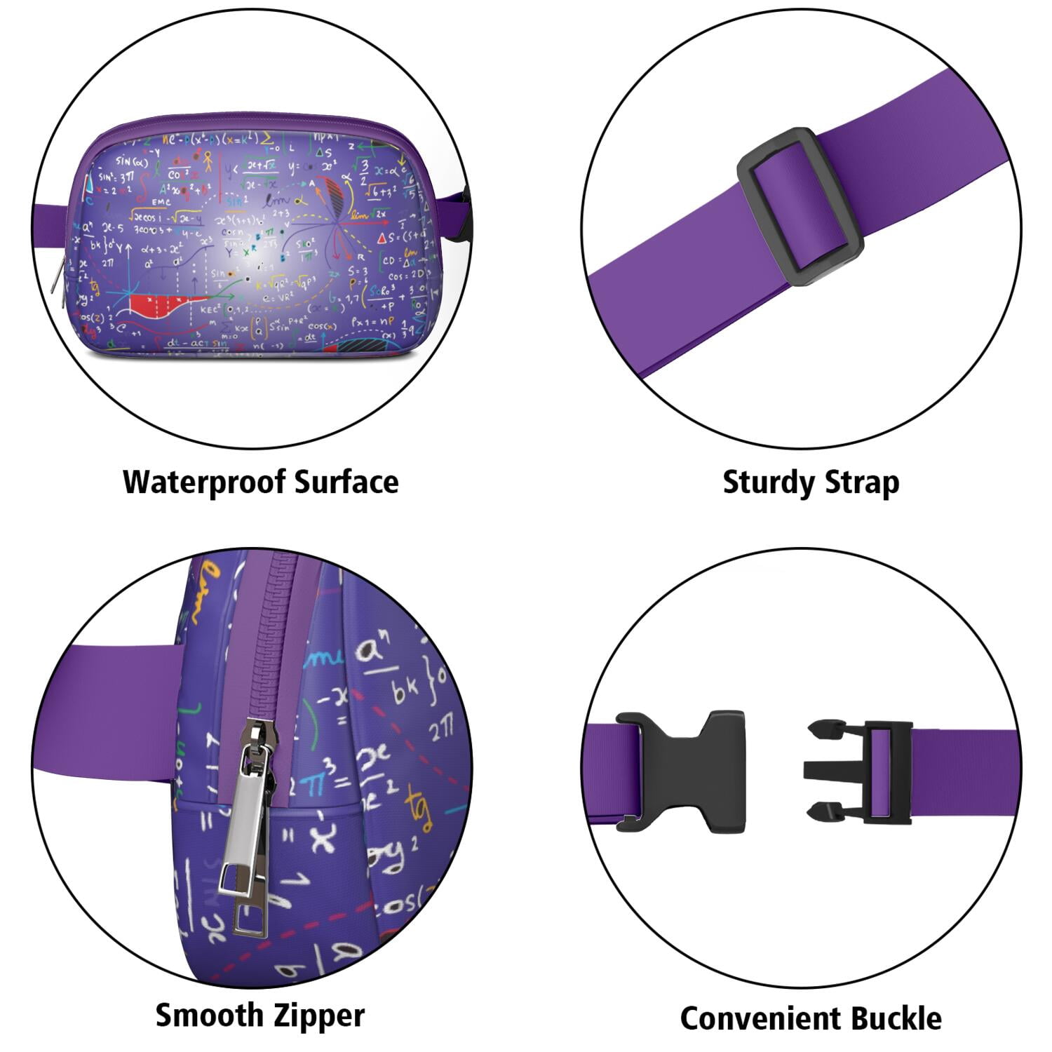 Scientific Laboratory Fanny Pack – Fun & Functional Waist Bag Featuring Biology Elements and Science Knowledge