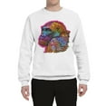 thumbnail image 3 of Colorful Neon Gorilla | Dean Russo Art Animal Lover Unisex Crewneck Sweatshirt, White, X-Large, 3 of 6