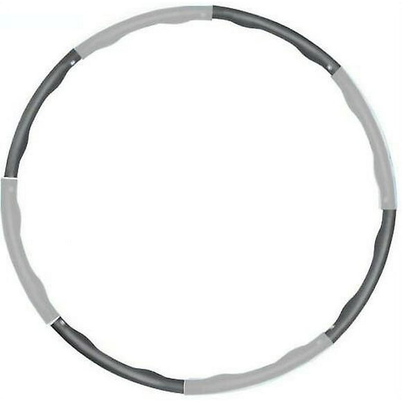 Black /grey 1kg Weighted Collapsible Hula Hoop Padded Abs Exercise Gym Workout