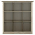 thumbnail image 6 of Artisan 45 inch x 43 inch Solid Wood Transitional 9 Cube Bookcase and Storage Unit in Distressed Grey, 6 of 11