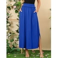 thumbnail image 2 of Doublju Women's Banded Smocking Waist Maxi Skirt With Pocket, 2 of 4