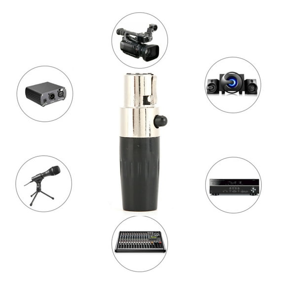 XLR Female Connector XLR Connector, Audio Connector, 5.0mm/0.2in Aperture for Microphones