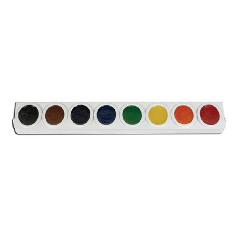 prang refill tray for oval watercolor paint set, 8 color refill strip