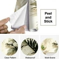 thumbnail image 4 of Peel and Stick Wallpaper Canvas Organic Palm Leaf Composition Serene Setting Modern Art Wall Mural Decor Self Adhesive and Removable 69in x 98in, 4 of 6