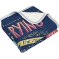 thumbnail image 2 of SKYSONIC Velvet Plush Throw Thermal Blanket 4 x 5 FT Travel Poster Flannel Fleece Blanket for Women Kids Couch Bed Sofa Car, 2 of 5