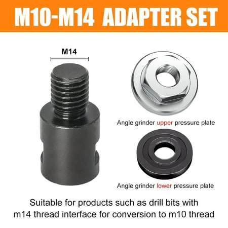 

Grinder Adapter Converter And Platen Set M14 M10 Angle Grinder Accessories