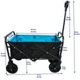 thumbnail image 5 of Folding Wagon Cart, Portable Large Capacity Beach Wagon, Heavy Duty Utility Collapsible Wagon with All-Terrain Wheels, Outdoor Garden Cart Foldable Wagon for Sports, Shopping, Camping, 5 of 9
