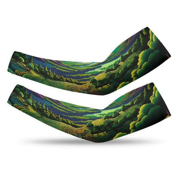 Green Fields Gardening Sleeves Farm Sun Protection Arm Cooling Sleeves Thorn Proof Garden for Women Men