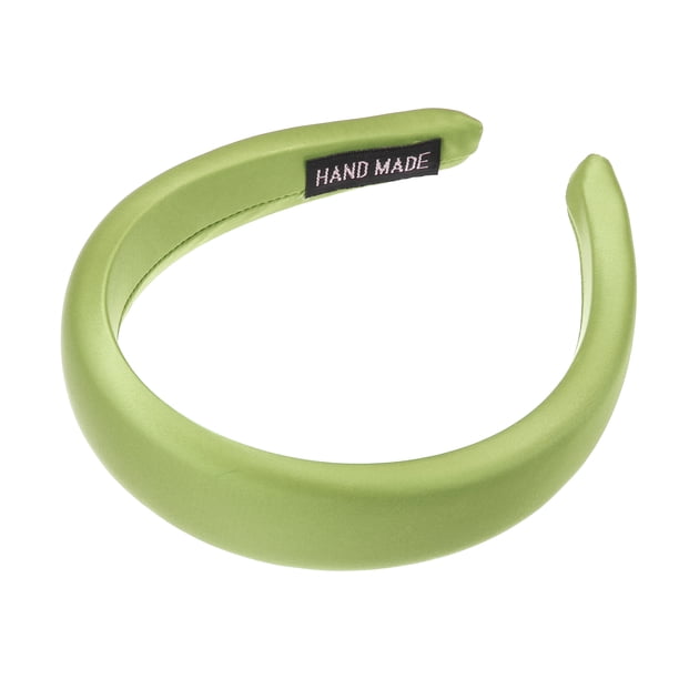 Diademas anchas de tela, diseño simple Bandas para la cabeza de estilo clásico, Diademas verdes antideslizantes de moda de 1.18 pulgadas para mujeres y niñas