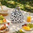 thumbnail image 5 of Insulated Lunch Bag for Women, Reusable Animal Print Cooler Tote with Zipper, Portable Thermal Lunch Box for Work, , Picnic, Great Valentines Day Gift for Her, 1Pack Cow Pattern, 5 of 6