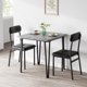 thumbnail image 1 of Yeshouse juego de comedor de 3 piezas para 2 personas, mesa cuadrada y 2 sillas tapizadas con acolchado de PU, ideal para apartamentos y espacios pequeños, diseño compacto y moderno, 1 of 7