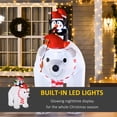 thumbnail image 4 of HOMCOM 7ft Christmas Decor w/ Polar Bear and Two Penguins Blow UP Decor, 4 of 10