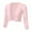 Pink, variant on Women Solid Casual Button Down 3/4 Sleeve Cropped Short Coat Cardigan Non Stop Jacket Morrow Jacket Womens Zip Sweater Petite Cardigan Light Jacket Women Zip Scrub Jacket Plain Jacket Jacket Shirt
