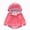 Pink, variant on Girls Lightweight Hooded Jacket Kids Water-Resistant Windbreaker Printed Jacket(12-18 Months,AG)
