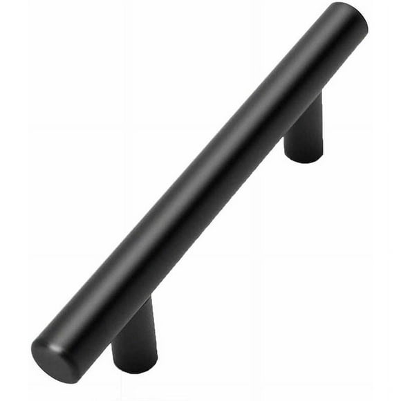 Matte Black Cabinet Pulls, 3 Inch Hole Center, Durable & Strong Stainless Steel Kitchen Cabinet Handles, Easy To Install (10 Pack)