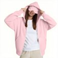 thumbnail image 4 of ZyeKqe Hoodies for Women Long Sleeve Zip up Sweatshirts Casual Drawstring Jackets with Pockets Overcoat, 4 of 8