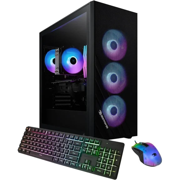 (Open Box) iBUYPOWER M412IB2020B Scale ARGB Gaming i5-14400F 2.5GHz NVIDIA GeForce RTX 3050 6GB 16GB RAM 1TB SSD Win 11 Home Black