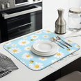 thumbnail image 3 of Microfibre Drying Mat for Kitchen Daisy Flower Watercolor Dish Drying Drainer Mat Absorbent Drying Mat Washing Up for Glass, Plate & Cup 16inch X 18inch, 3 of 7