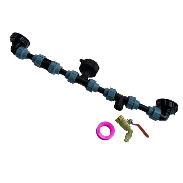 Conjunto de conexiones de tanques IBC Adaptador de tanques IBC Conector de manguera de agua Accesorios con accesorio de corriente IBC Adaptado D Yotijar Adaptador de tanques IBC
