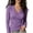 Light Violet, variant on ZDNIXIAN Women Wrap V Neck Long Sleeve T Shirt ,Soft Stretchy Ruched Fitted Blouse, Casual Solid Color Surplice Front Slim Fit
