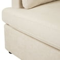 thumbnail image 6 of GDF Studio Upholstered  Boucle Accent Chair, with Pillows, Wood Legs, Beige, 6 of 9